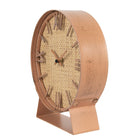 Tafelklok 24 cm bruin MDF