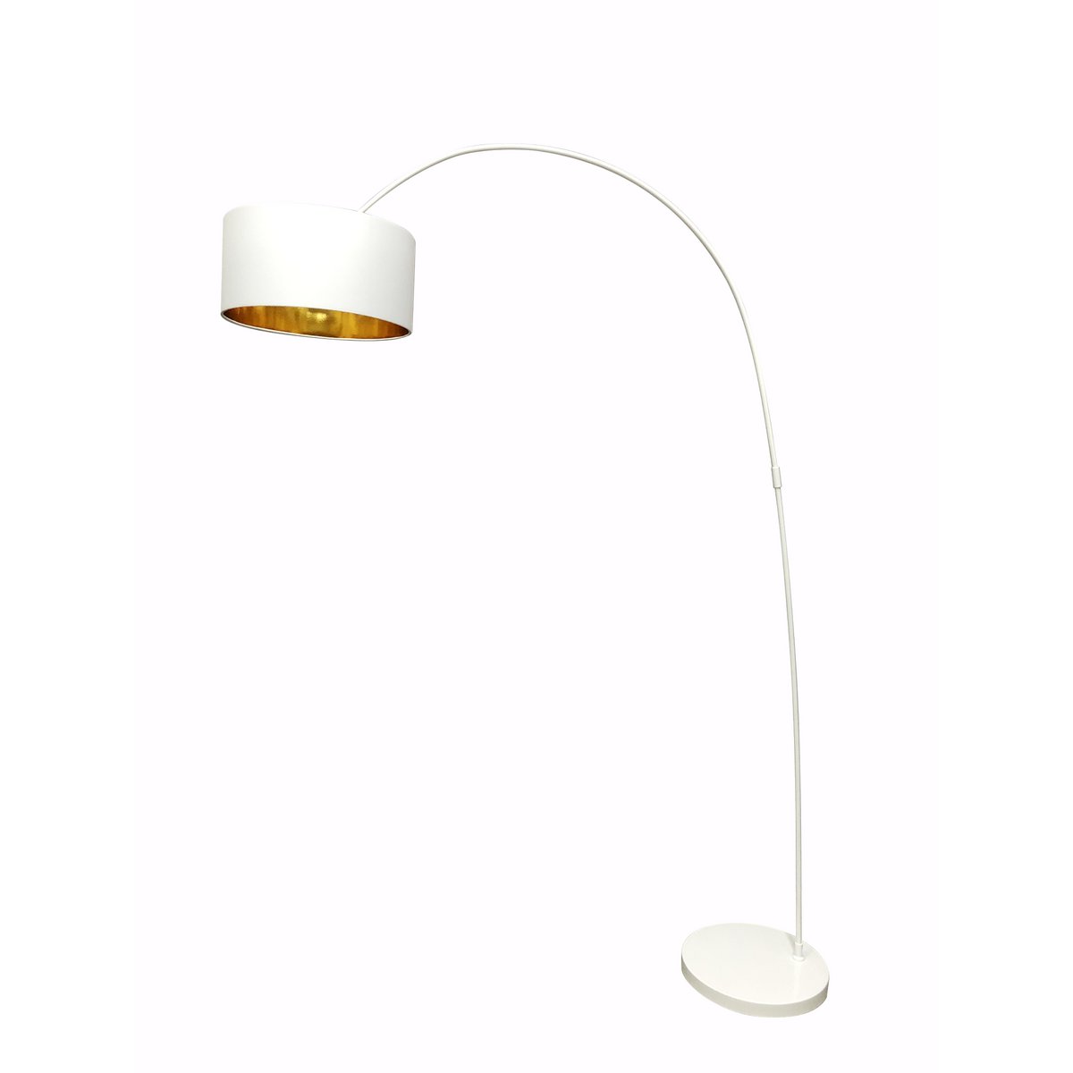Booglamp 135x201x38 cm wit goud metaal