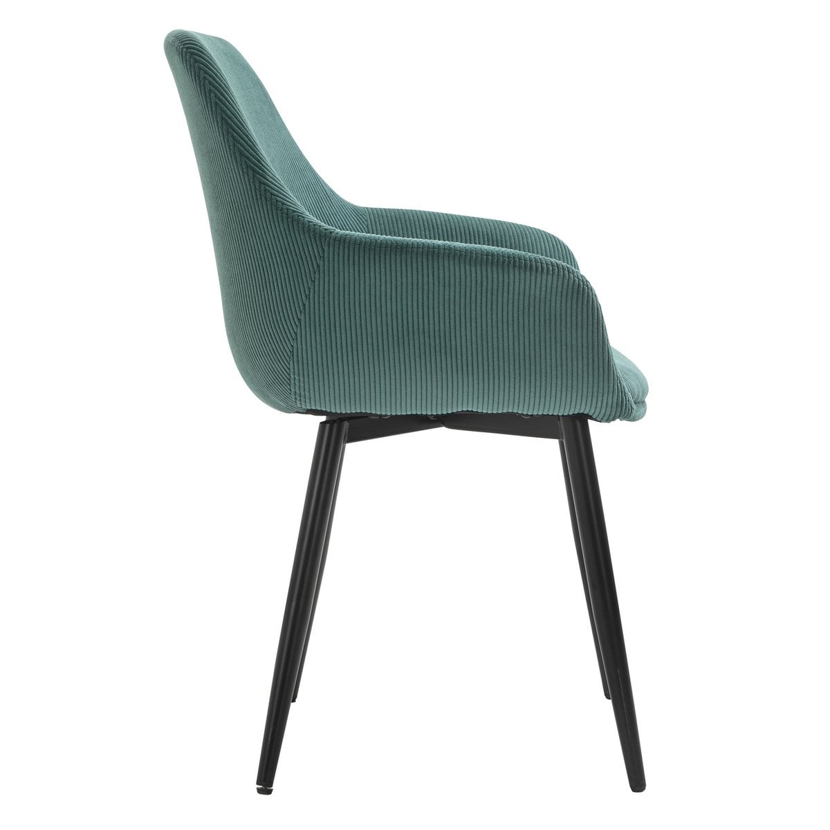Fauteuil corduroy groen set 2 stuks