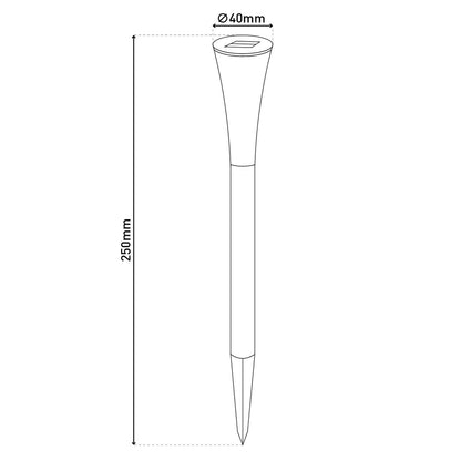 10x LED solar tuinspot wit 25 cm