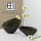 Elongated Luxury Glass Vase Organic Design KOOKY13GR