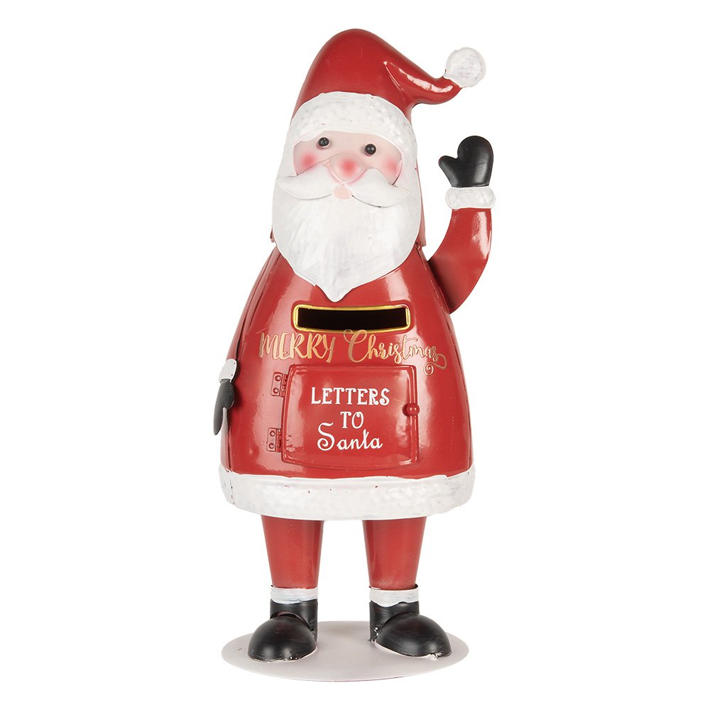 Kerstdecoratie Brievenbus 16x14x35 cm Rood Metaal
