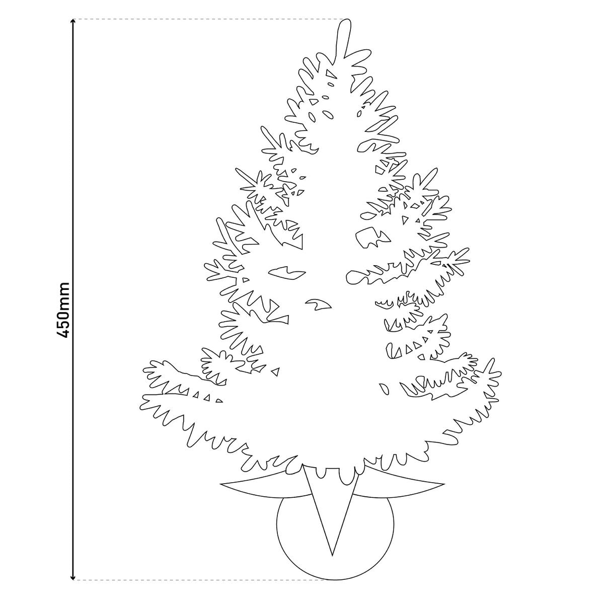 Led kerstboom 45 cm met bessen en dennenappels