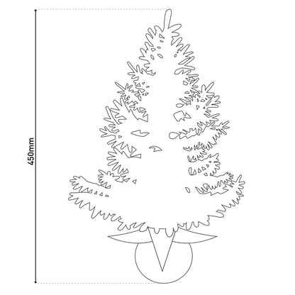 Led kerstboom 45 cm met bessen en dennenappels