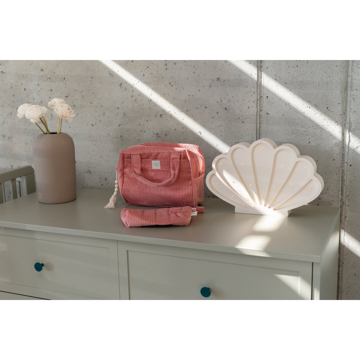 Make-up tasjes set 2 stuks katoen koraal