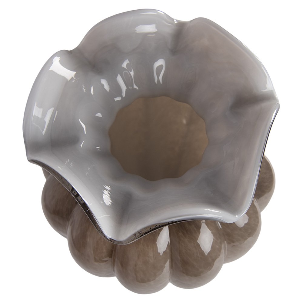 Vaas Ø 20x28 cm Bruin Glas