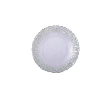 Dessertbord 21.5 cm glas zilver