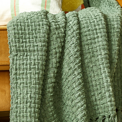Plaid 180x130 cm donkergroen polyester