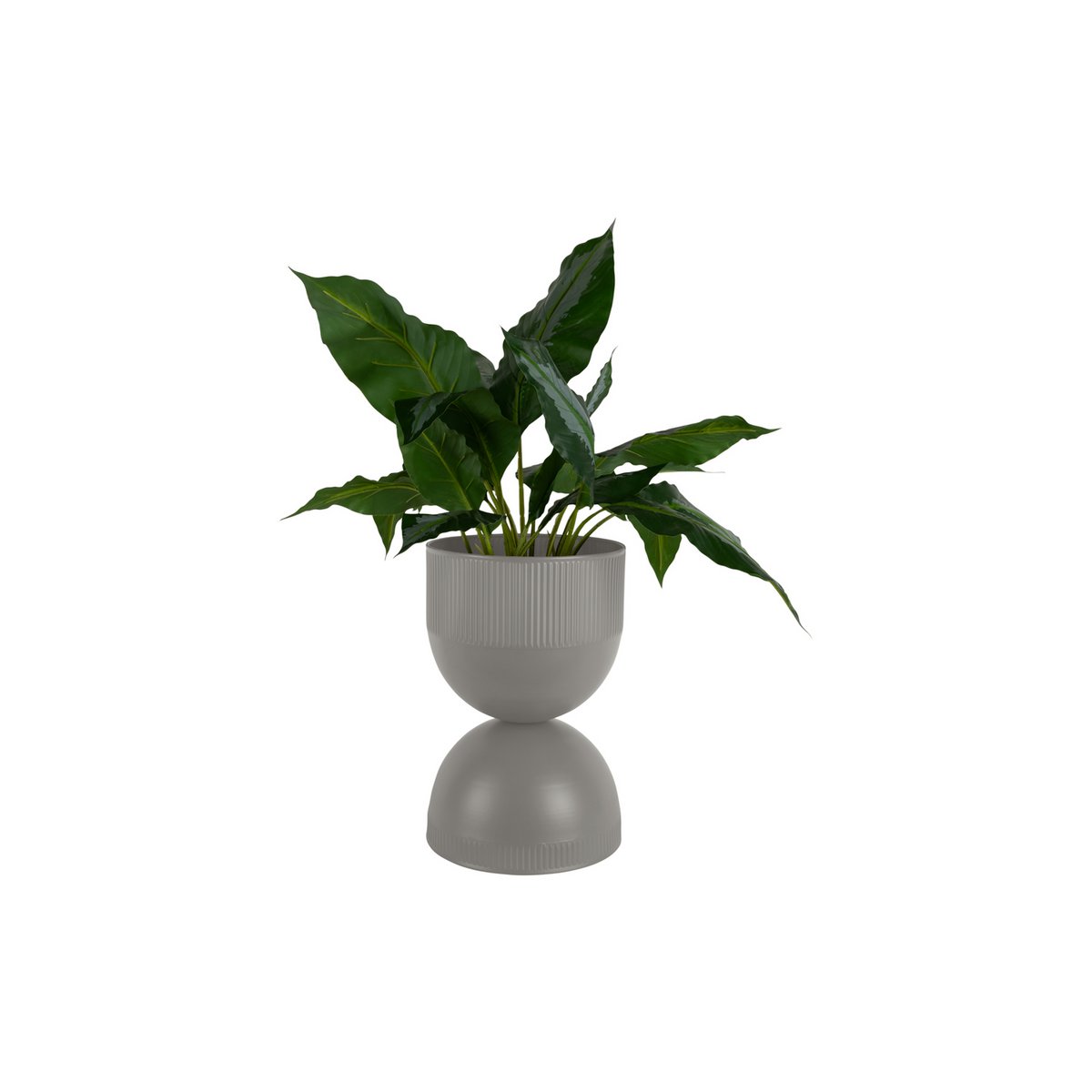 Plantpot 26x39 cm grijs metaal