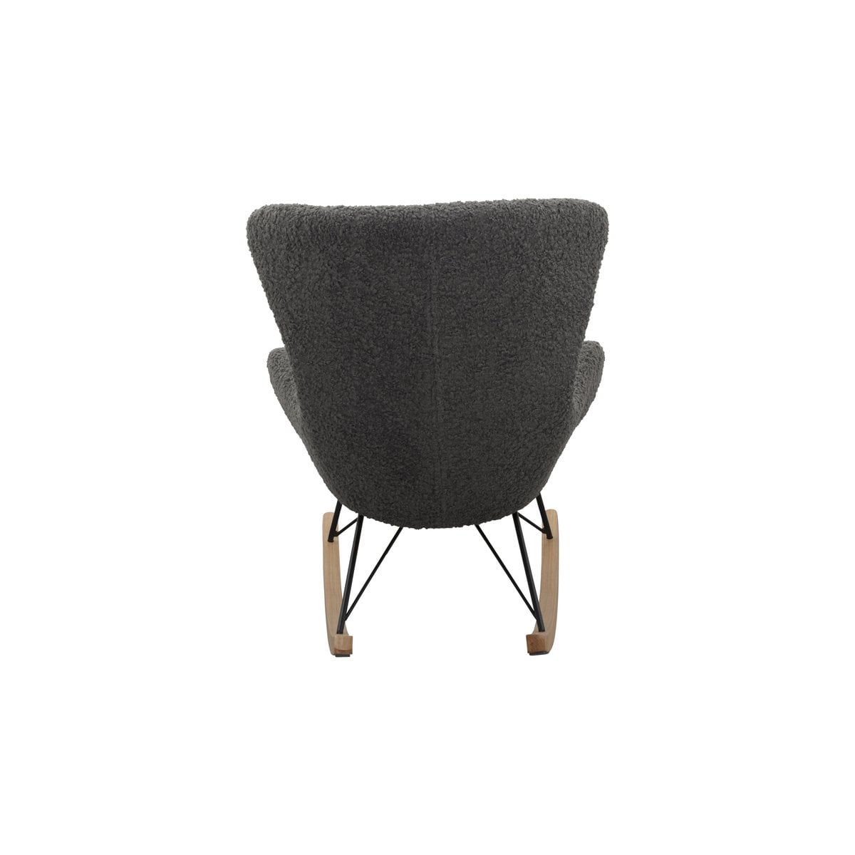 Rocking chair teddy fleece dark grey