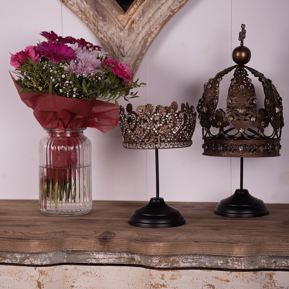 Decoration Crown 40 cm Brown Iron