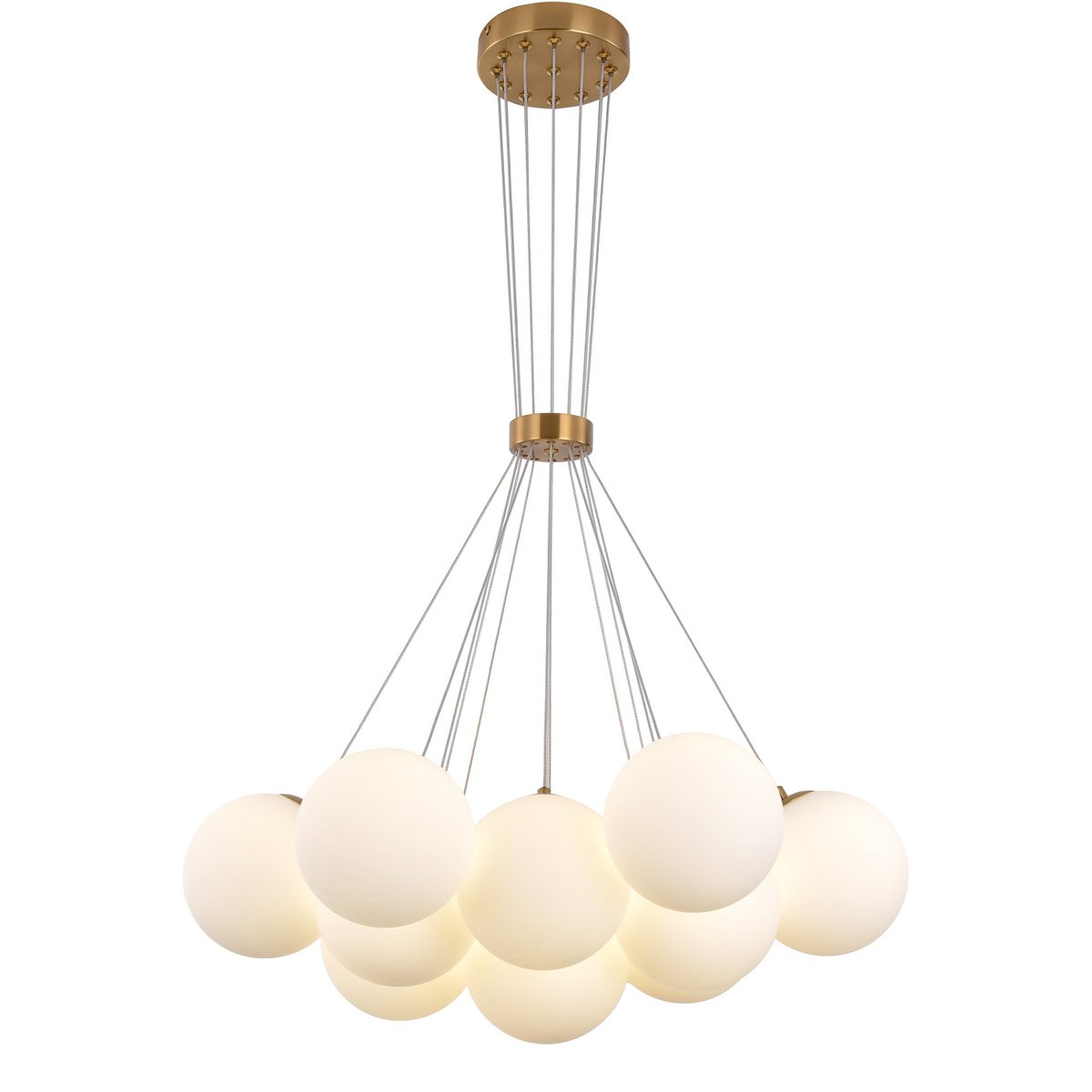 Pendant Lamp Jenna White Gold 13 Light Modern Chandelier