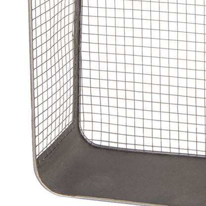 Wandrek 28x15x57 cm grijs metaal