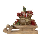Figurine Sleigh 38x16x29 cm Brown Polyresin Christmas decoration