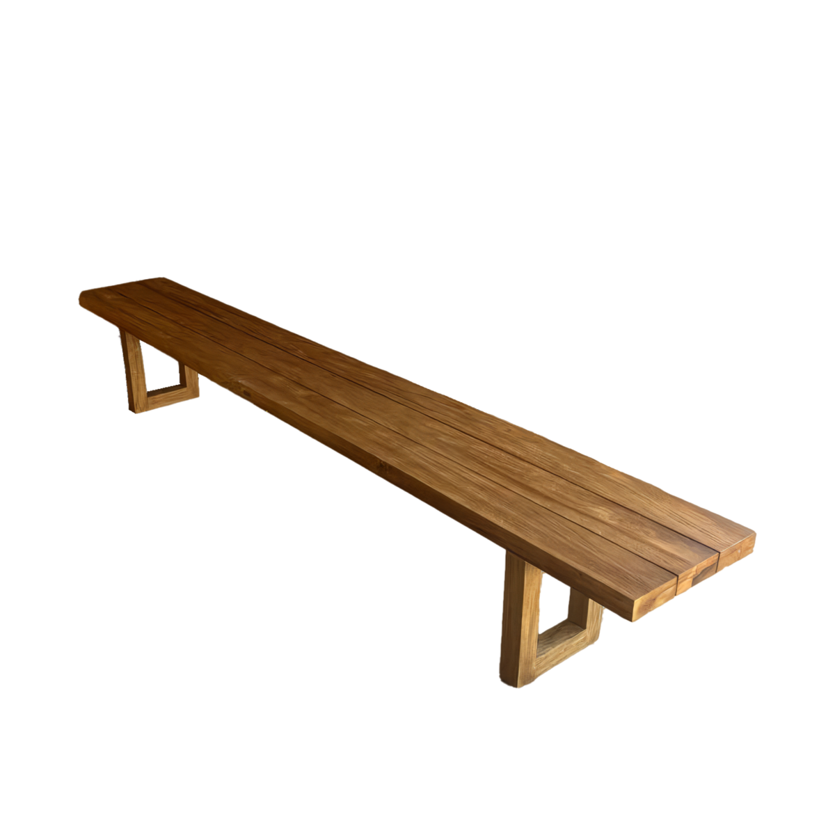 Houten bank 280 cm teak
