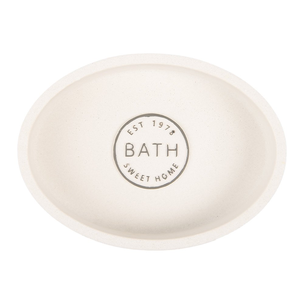 Soap Dish 14x10x3 cm White Plastic
