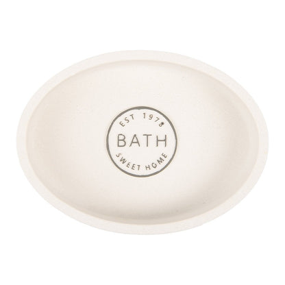 Soap Dish 14x10x3 cm White Plastic