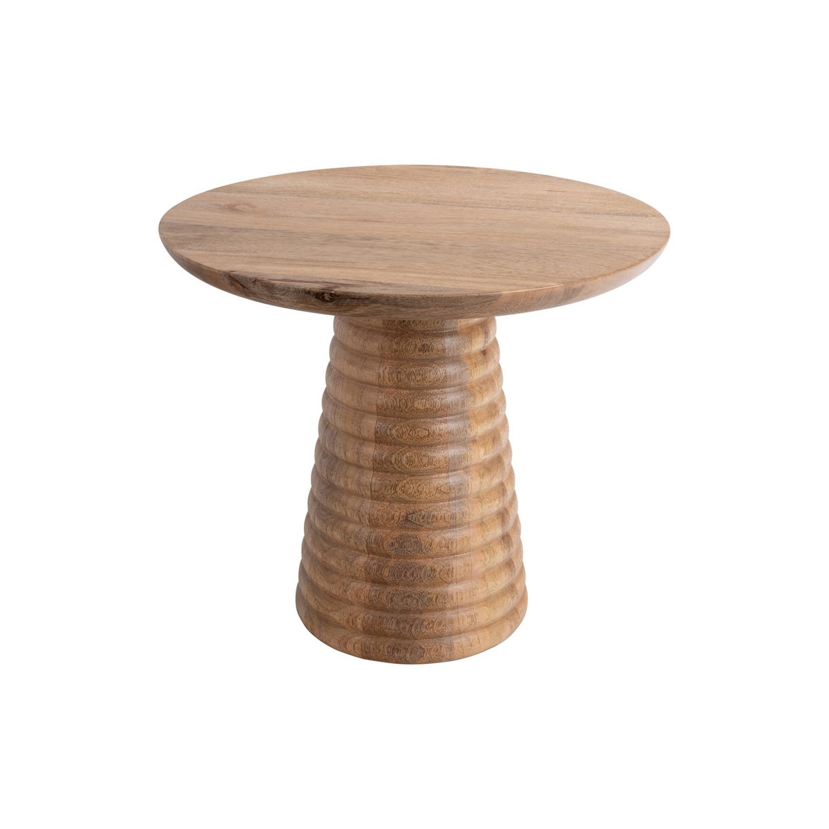 Bijzettafel mangohout 40x40x45 cm beige