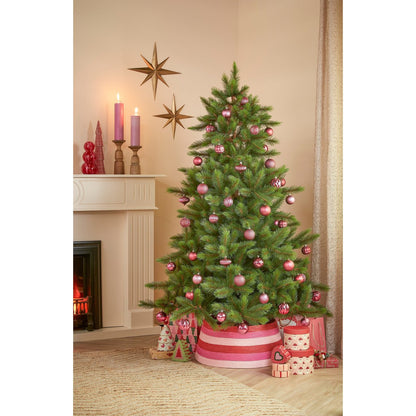 Kerstballen set  Fuchsia