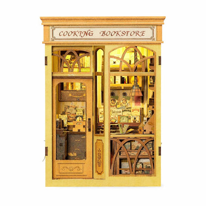 Booknook bouwpakket berkenhout 12,5x10x17 cm geel