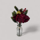 Christmas bouquet composition | Silk artificial flower | Length 36cm