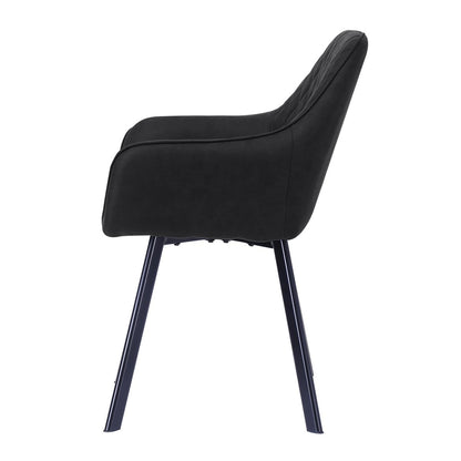 Fauteuils set 2 antraciet microvezel