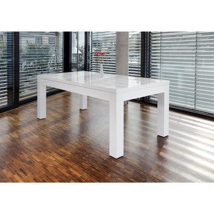 Dining table 180/260x90 cm white