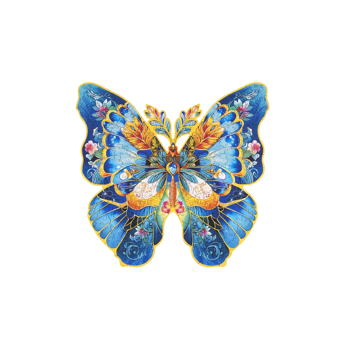 Houten legpuzzel Morpho Helena 28,8x27,6 cm berkenmultiplex