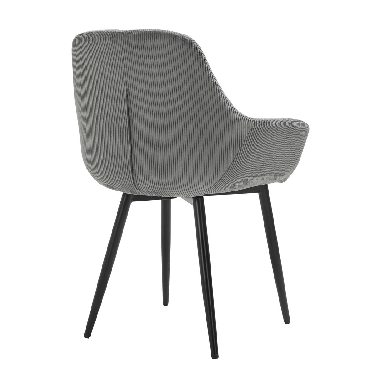 Fauteuil set 2 stuks grijs corduroy 64x86x59 cm