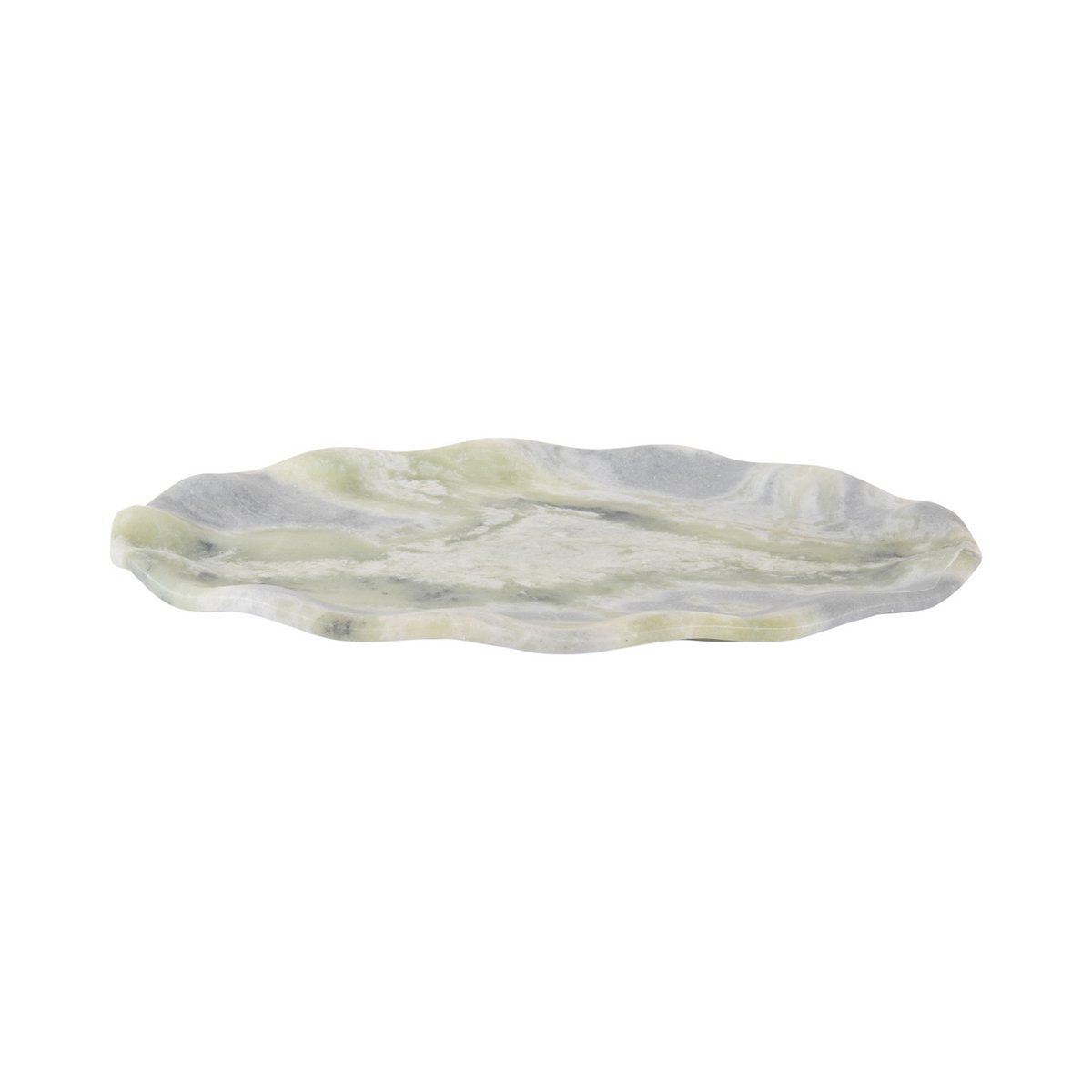 Dienblad ovaal 40x25 cm groen marmer