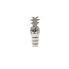Wijnstekker ananas zilver roestvrij staal 5x2.5x8 cm
