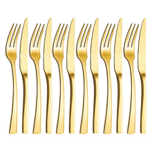 Set Of 12 Gold Stainless Steel Cutlery For Dining Table