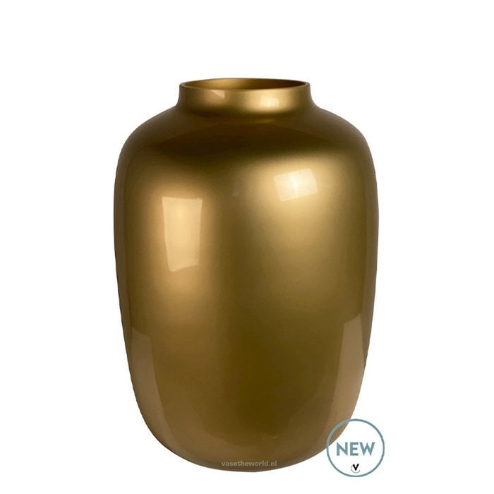 Vaas glas goud Ø25 x H35 cm