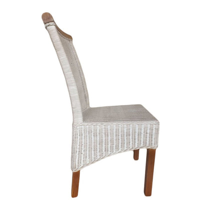 Eetkamerstoelen Perth Set Rattan Witte Stoelen Duurzaam
