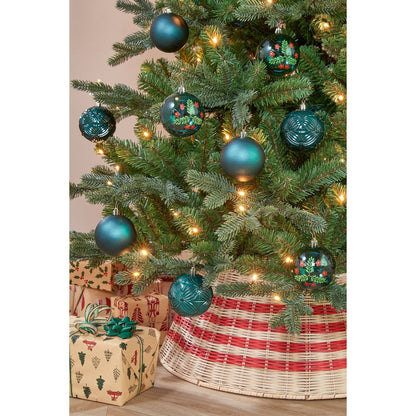 Kerstballen set 9 stuks 8 cm groen