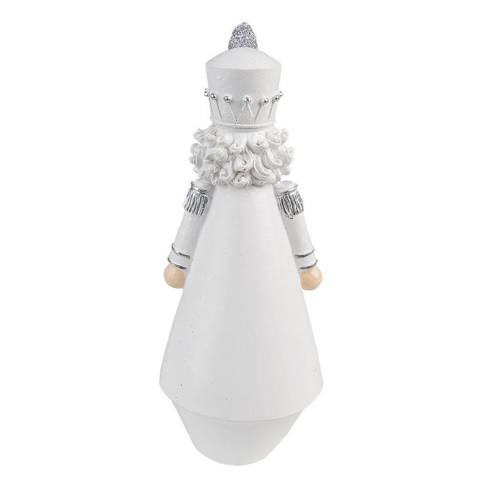 Christmas Decoration Nutcracker 24 cm White Plastic