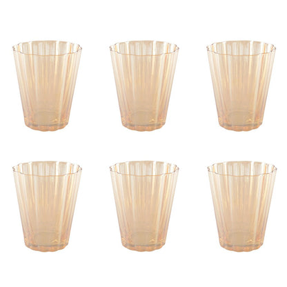 Waterglazen set van 6 verguld