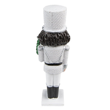 Notenkraker beeld 16 cm wit kunststof