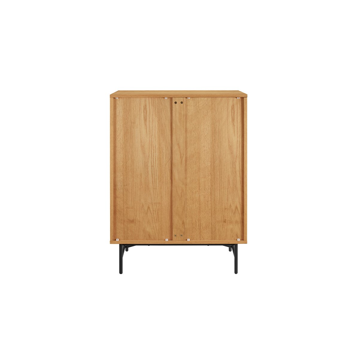 Ladekast 80x113x40 cm eikenfineer metaal zwart