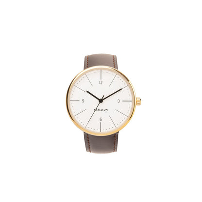 Karlsson Kijk Normann Steel horloge 4 cm staalzwart staalwit