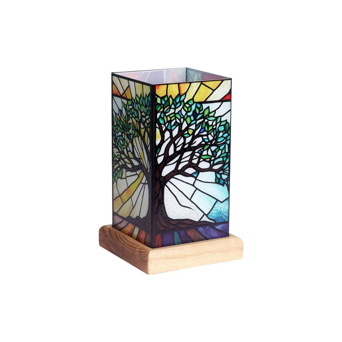 LED lamp Levensboom 10x10x16,5 cm acryl hout