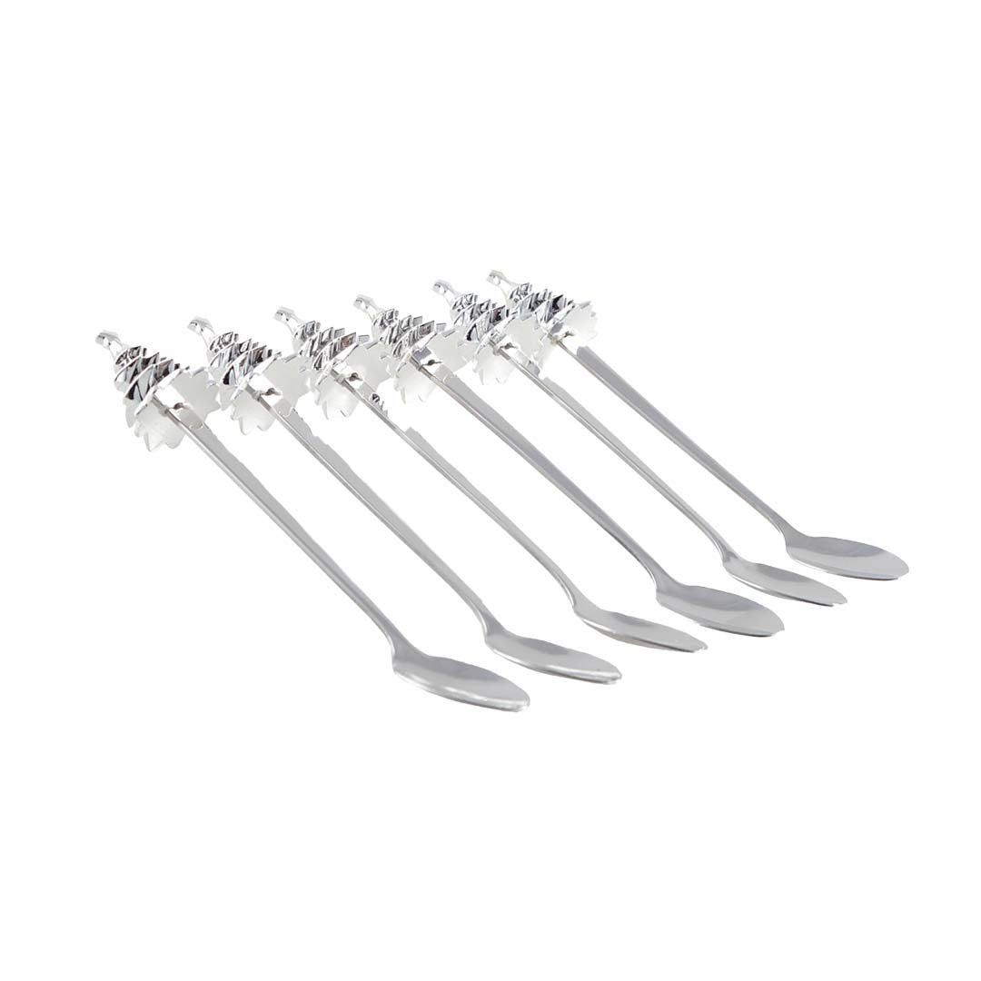 Theelepels zilver set van 6