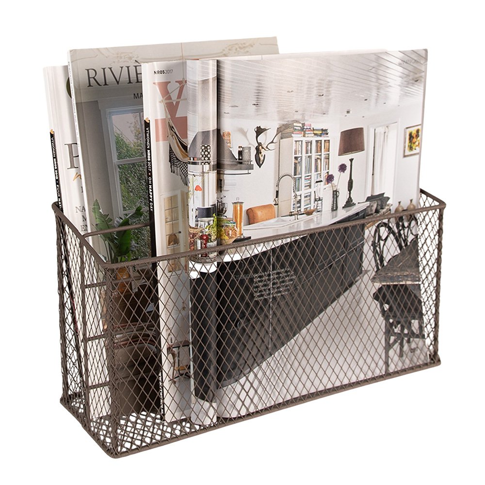 Brievenhouder 33x12x15/17 cm bruin metaal