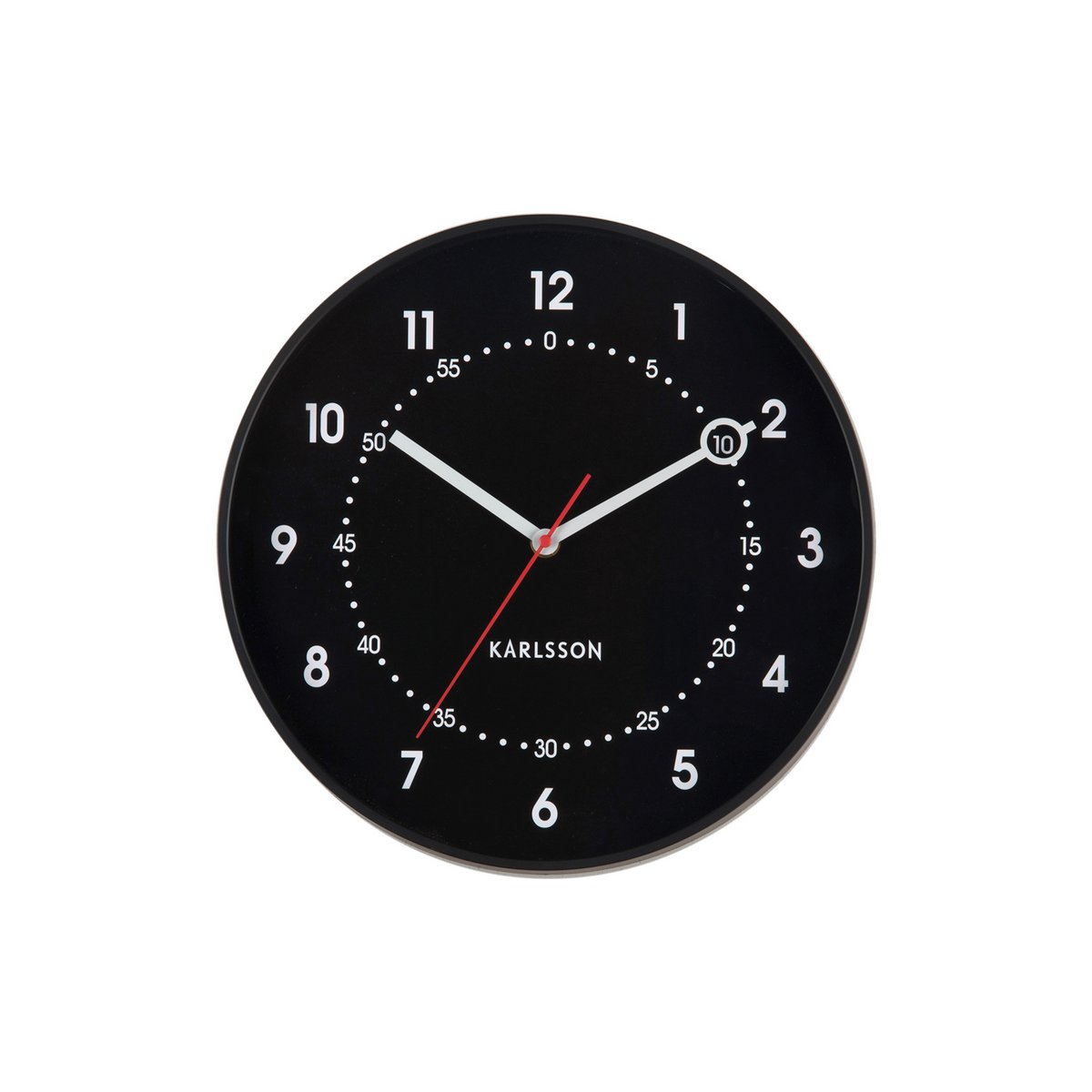 Wandklok 32 cm zwart
