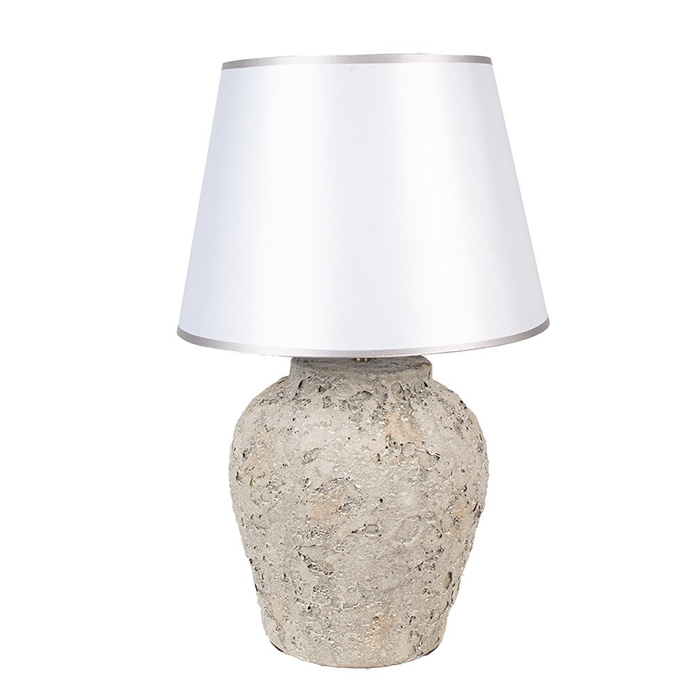 Table lamp Ø 35x59 cm Grey Terracotta Desk lamp