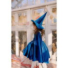 Goochelaarshoed blauw velours katoen