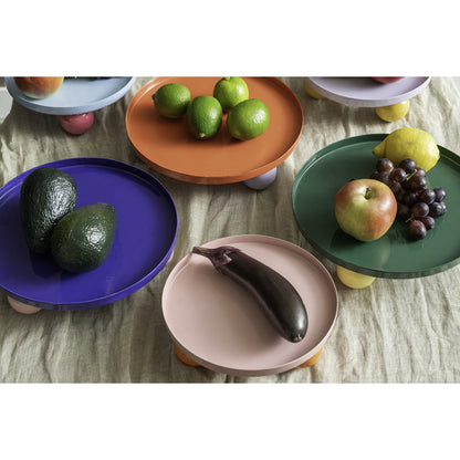 Dienblad rond 25 cm ijzer groen