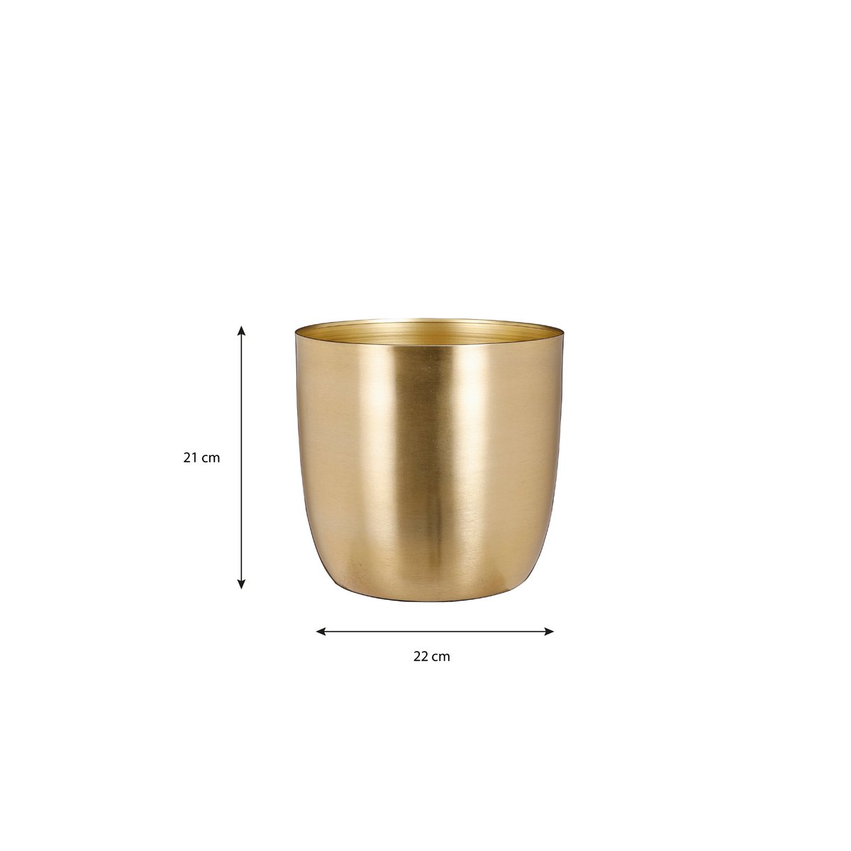 Bloempot Alano 22 cm goud ijzer