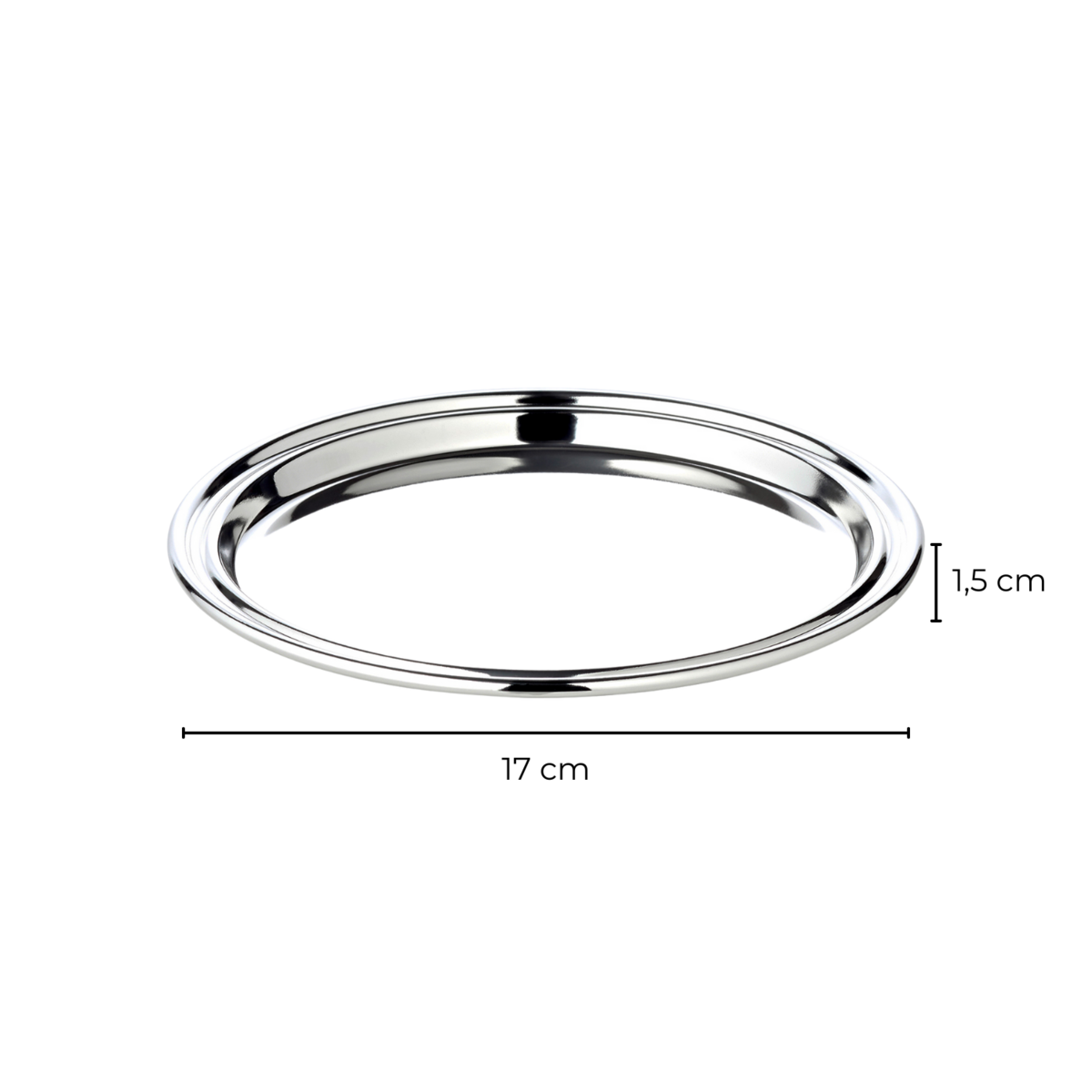 Pijpenbakje 17 cm verzilverd