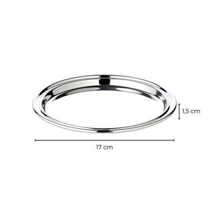 Pijpenbakje 17 cm verzilverd